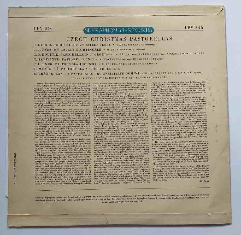 LP CZECH CHRISTMAS PASTORELLAS