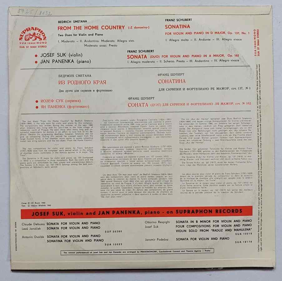 LP Bedřich Smetana - From The Home Country