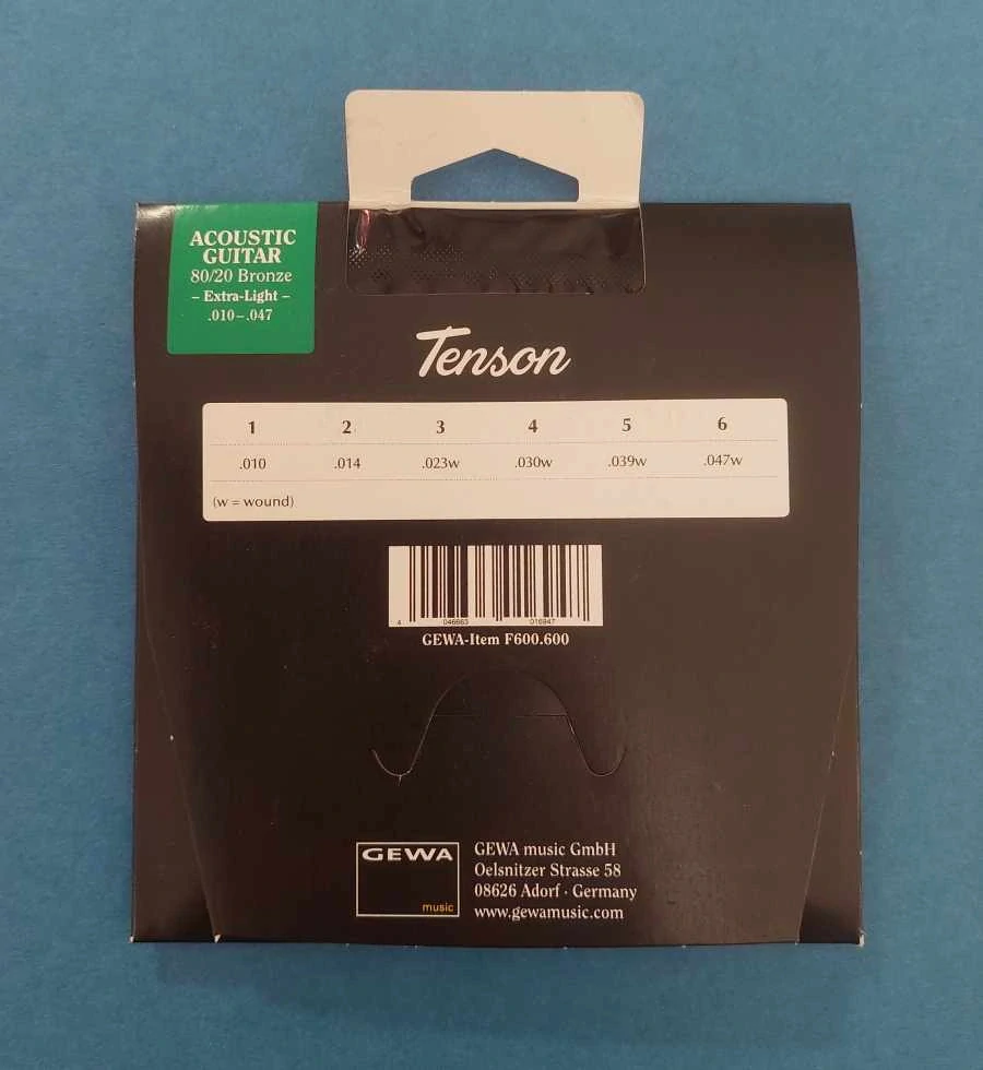 Struny TENSON na akustickou kytaru Bronze 010