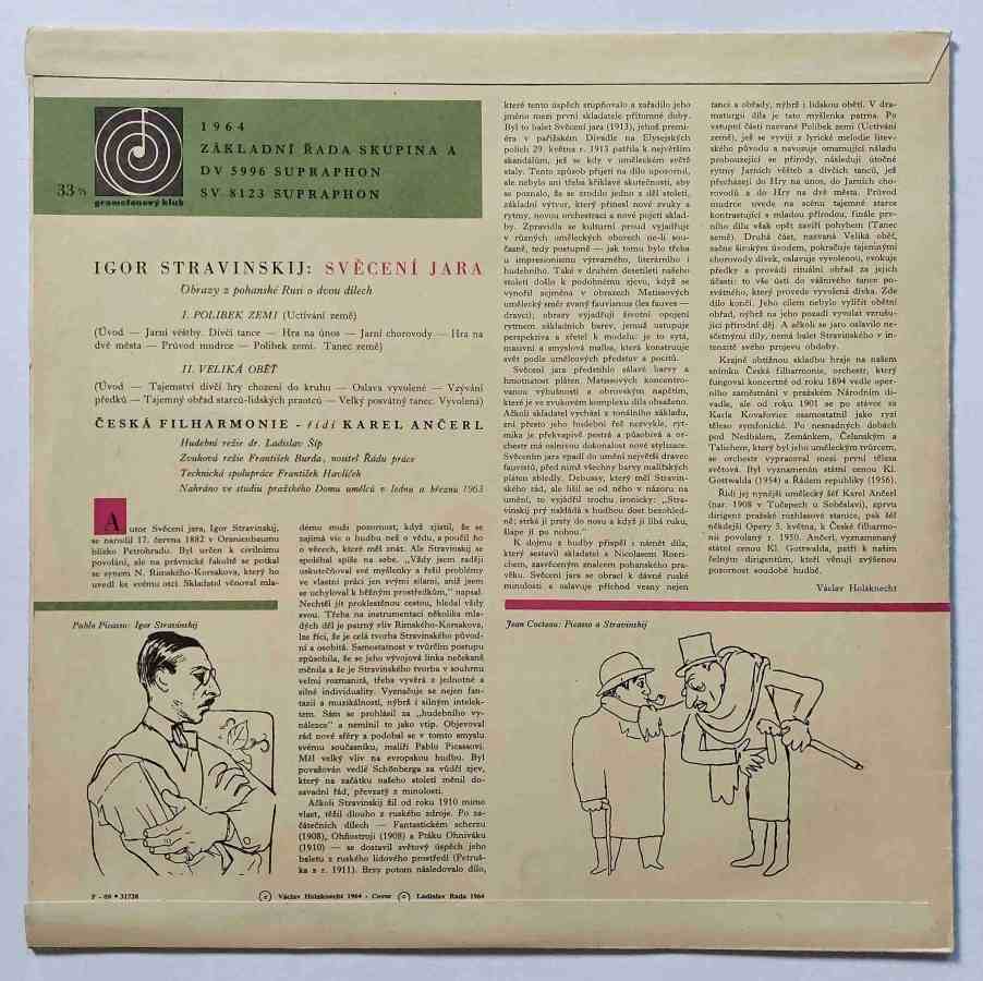 LP IGOR STRAVINSKIJ - SVĚCENÍ JARA