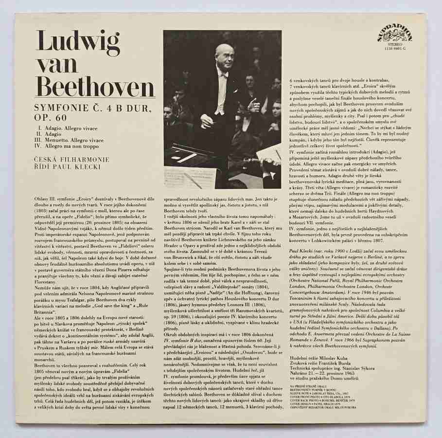 LP Ludwig Van Beethoven - Symfonie č. 4 B dur