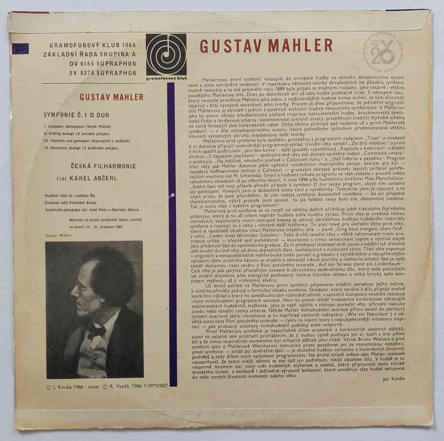LP Gustav Mahler - SYMFONIE č. 1 D dur