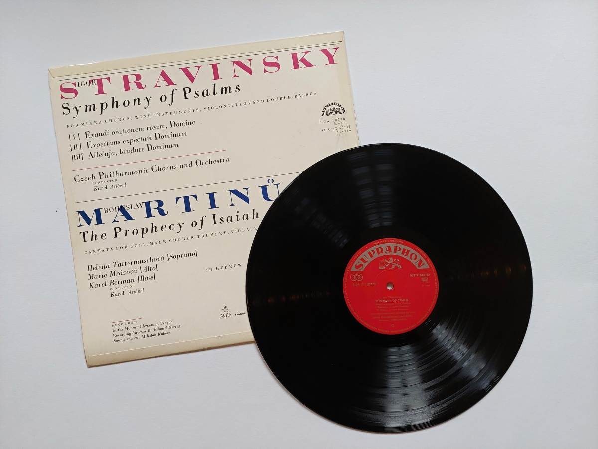 LP IGOR STRAVINSKIJ - Symphony of Psalms - BOHUSLAV MARTINŮ - The Prophecy of Isaiah