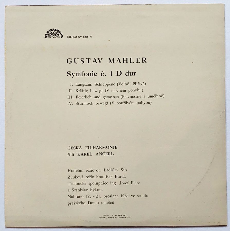 LP Gustav Mahler - Symphony č. 1 D dur