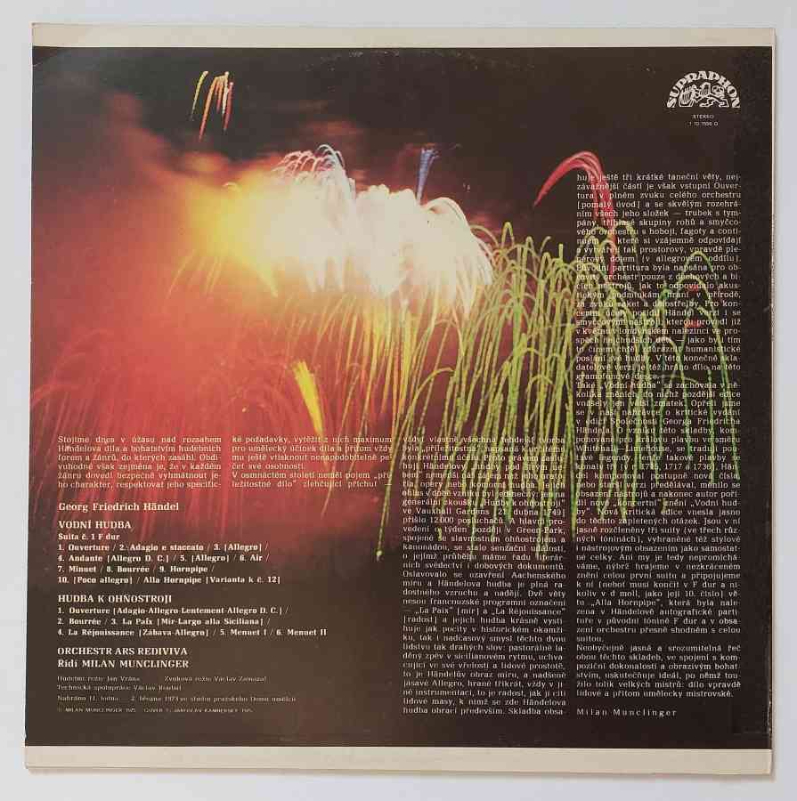 LP Georg Friedrich Händel - Vodní hudba Ohňostroj