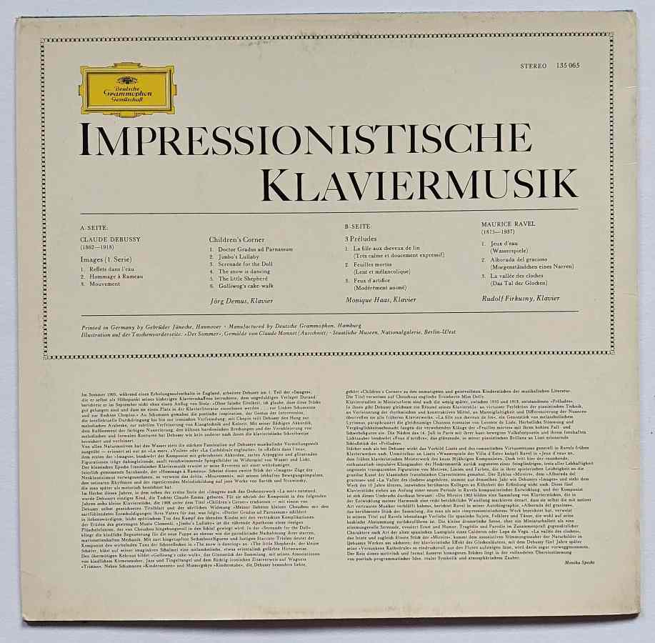 LP Claude Debussy und Maurice Ravel - Rudolf Firkušný