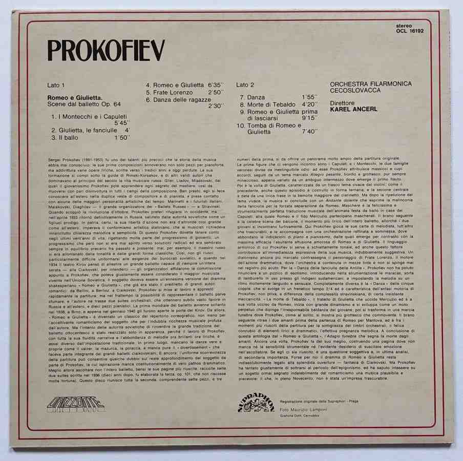 LP Sergej PROKOFIEV - ROMEO A GIULIETTA