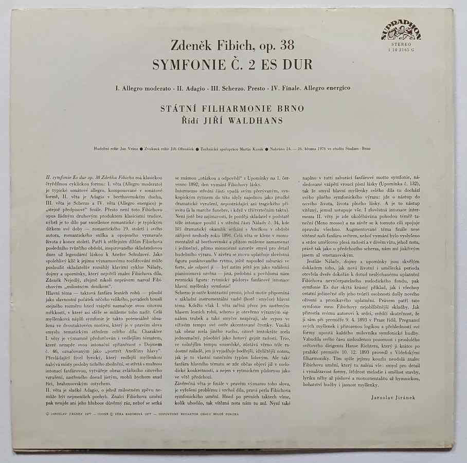 LP ZDENĚK FIBICH - Symfonie č. 2