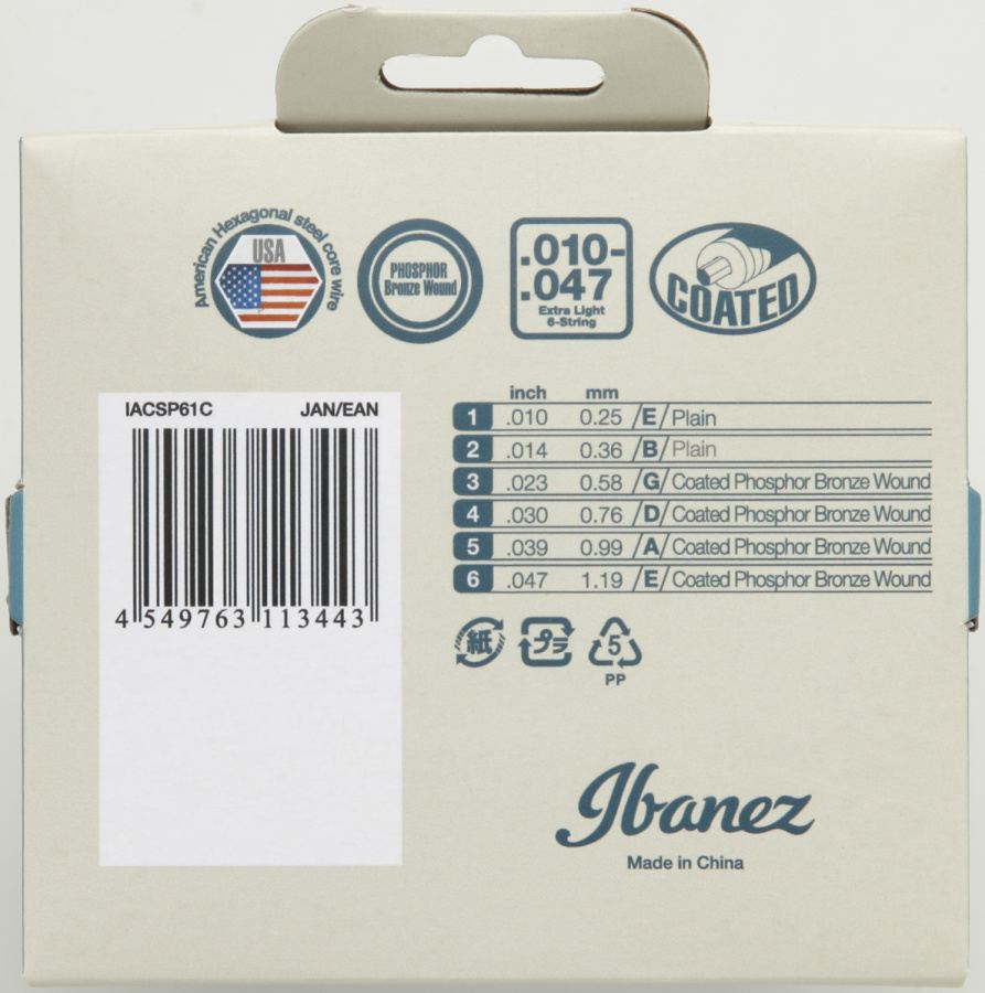 IBANEZ IACSP61C Kovové struny pro akustickou kytaru 010