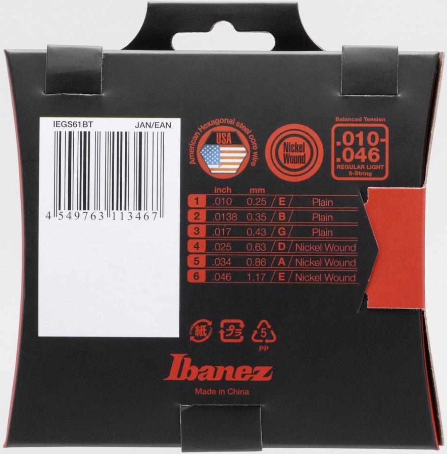 IBANEZ IEGS61BT Struny pro elektrickou kytaru 010