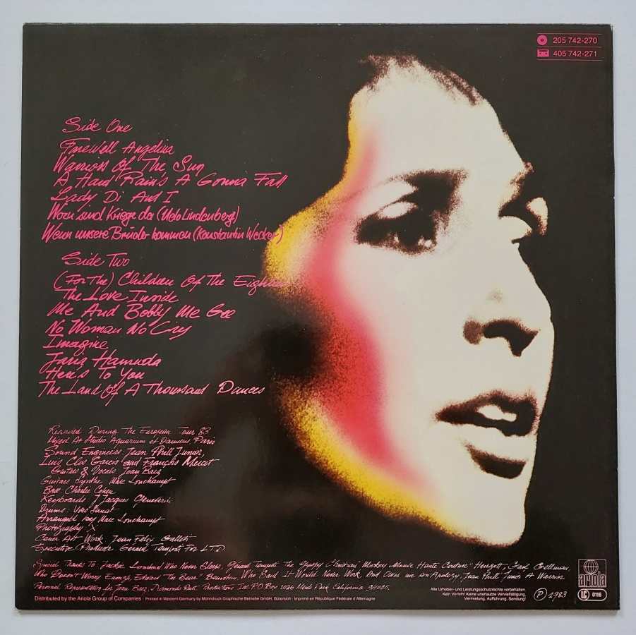 LP JOAN BAEZ - Live Europe 83 Children Of The Eighties