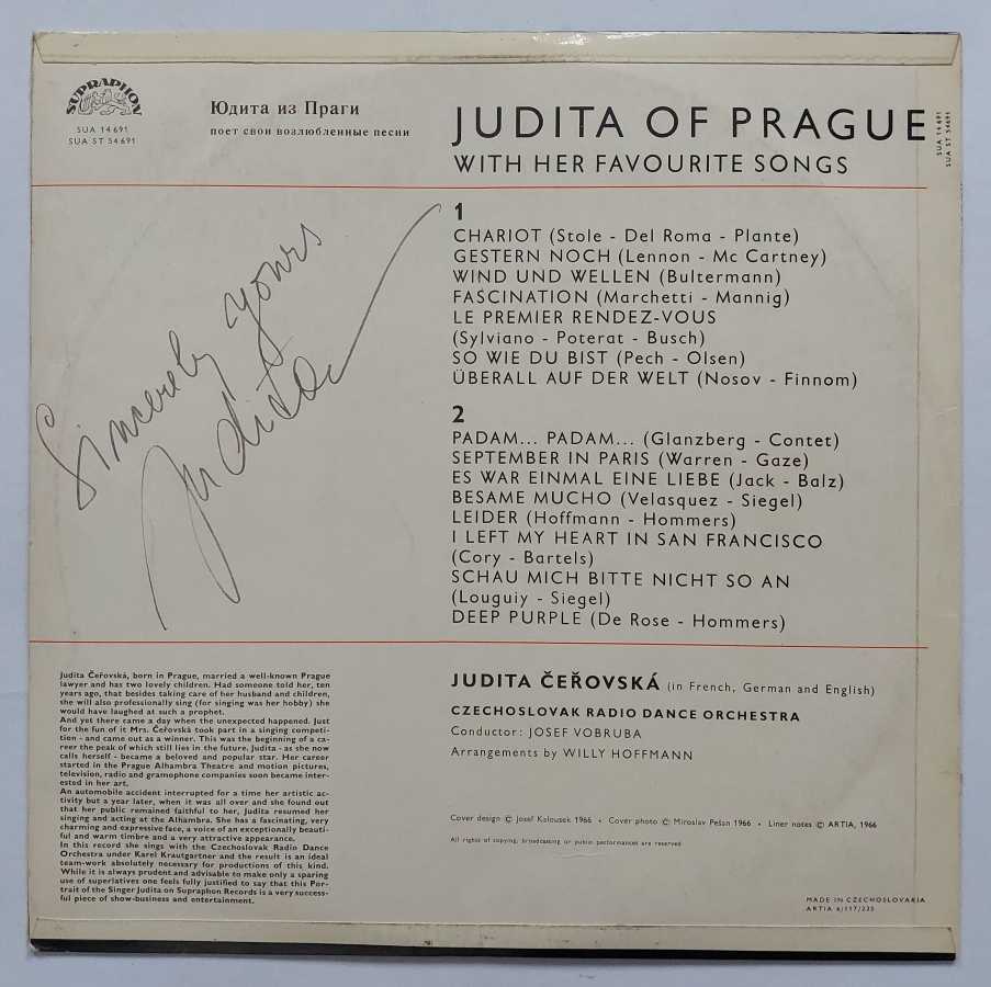 LP Judita of Prague - With Her Favourite Songs - Judita Čeřovská