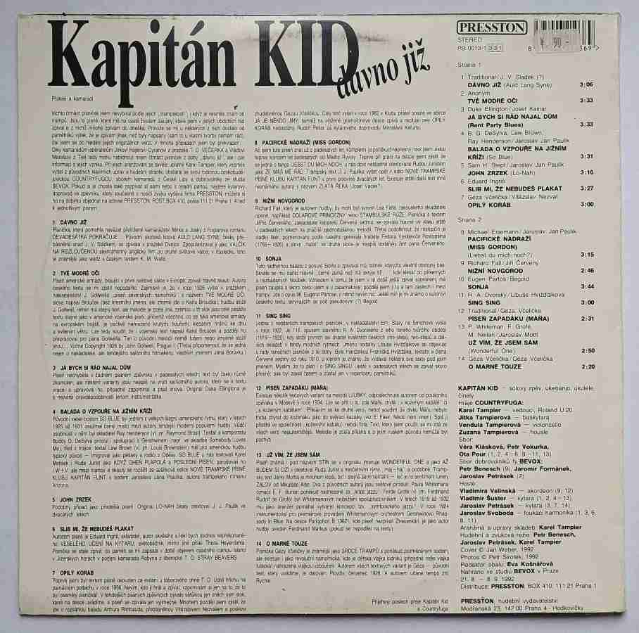 LP Kapitán Kid - Dávno již