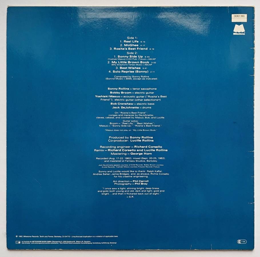 LP Sonny Rollins - Reel Life