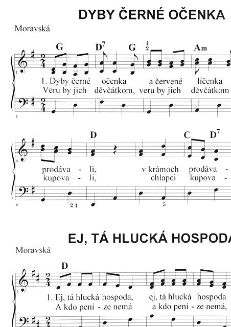 Já, písnička 3 klavír