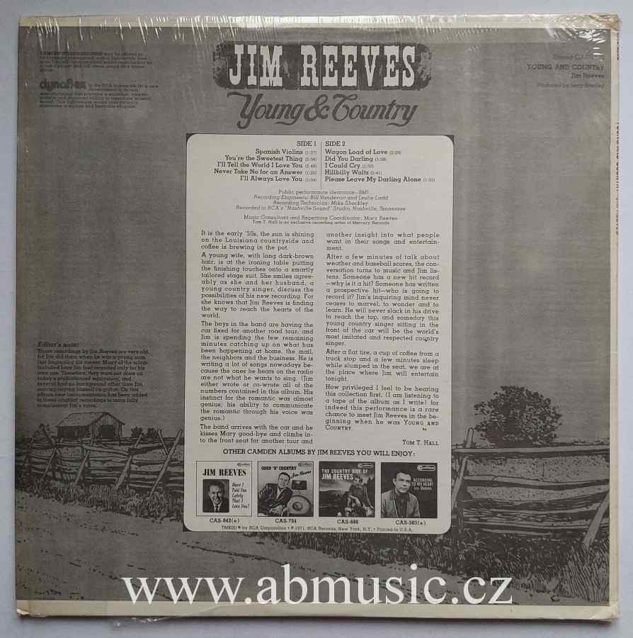 LP JIM REEVES Young & Country