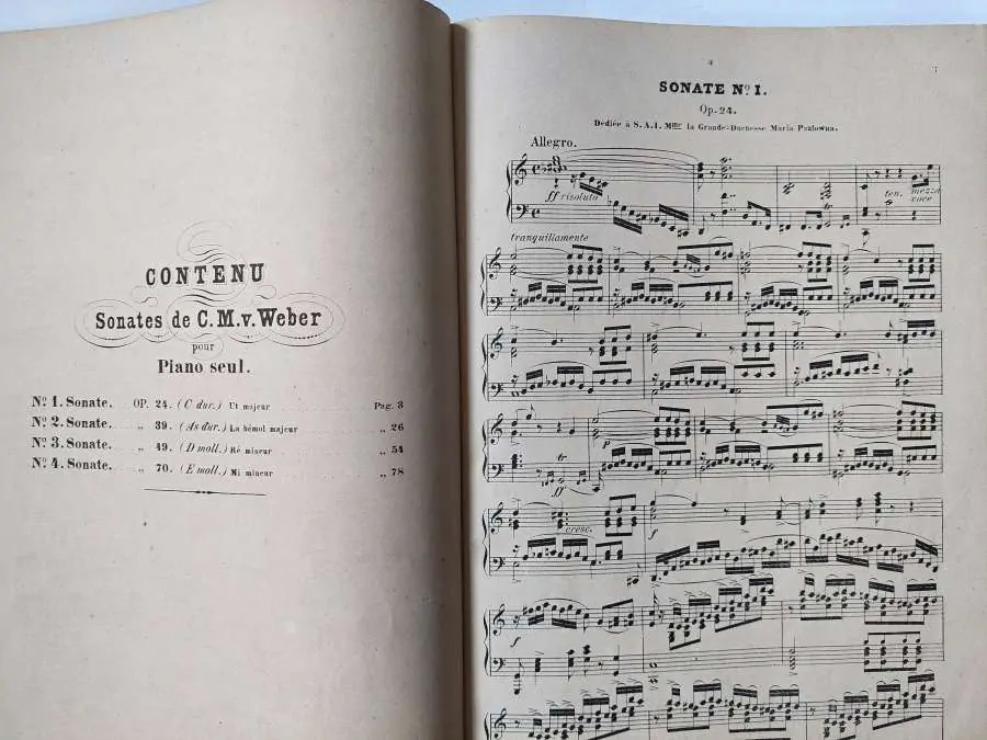 Carl Maria Weber - Sonáty pro klavír