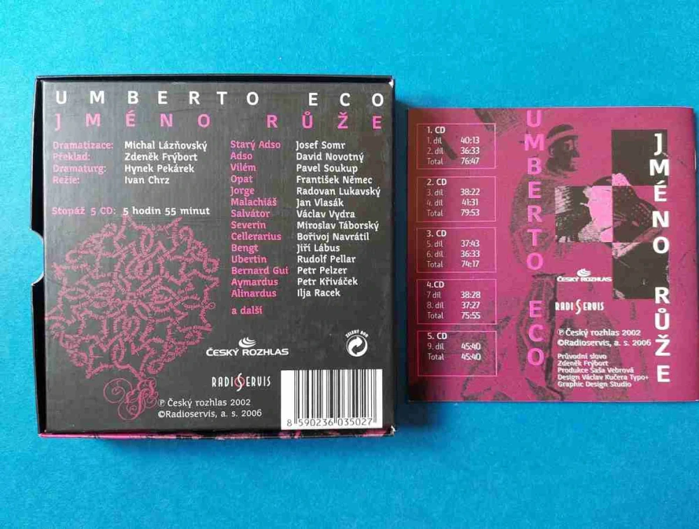 5 CD Box Umberto Eco - Jméno růže