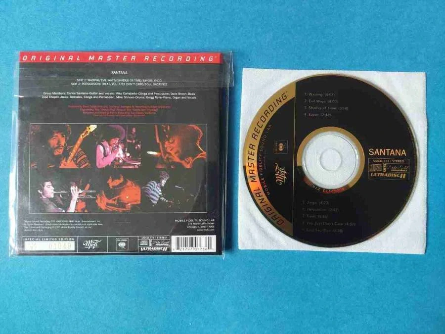 CD SANTANA I MOBILE FIDELITY MFSL 24 Kt. GOLD CD UDCD 773 LTD no. 1049 