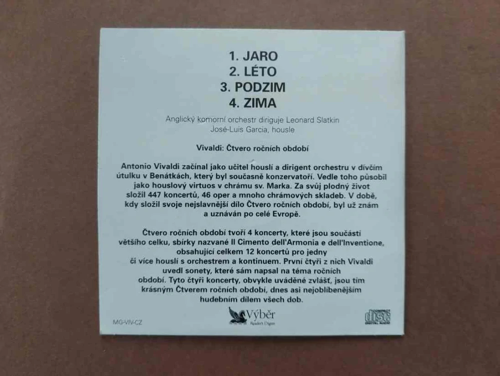 CD Vivaldi Čtvero ročních období