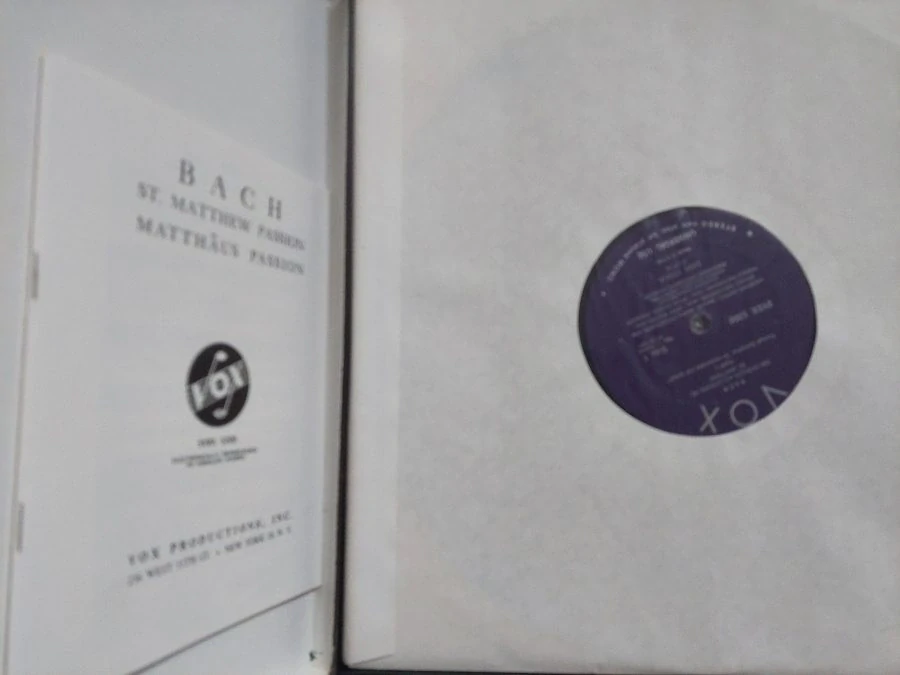 LP BACH St.Matthew Passion Ferdinand Grossman VOX SVBX 5200
