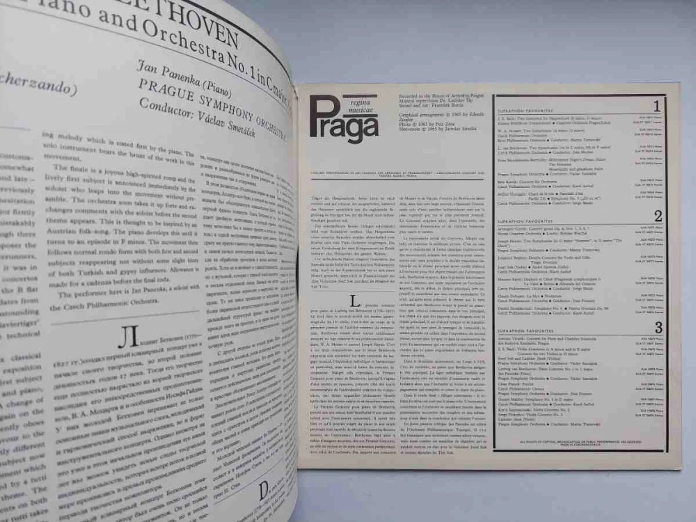 LP Ludwig van Beethoven - Piano concerto no. 1 in C major