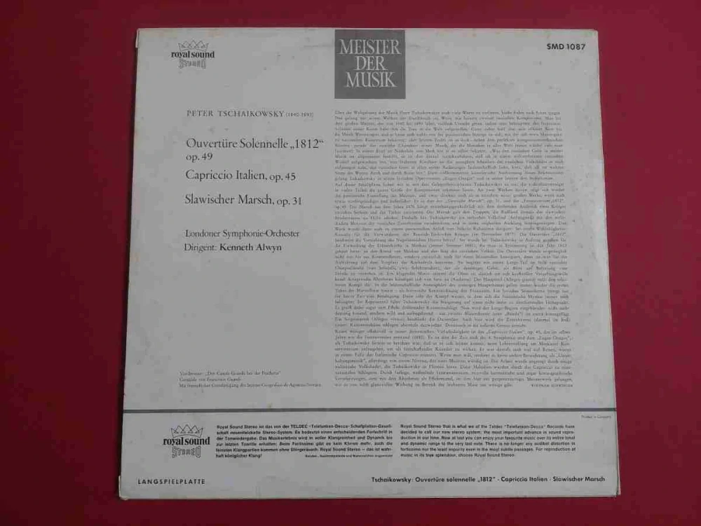 LP Peter Tschaikowsky - Capricio Italien , Ouvertüre Solennelle "1812" Kenneth Alwyn