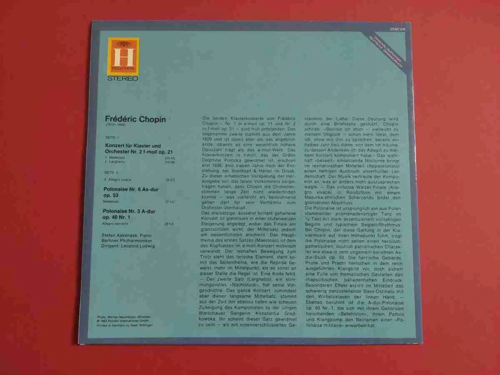 LP Chopin 2 Klavierkonzert - Stefan Askenase 