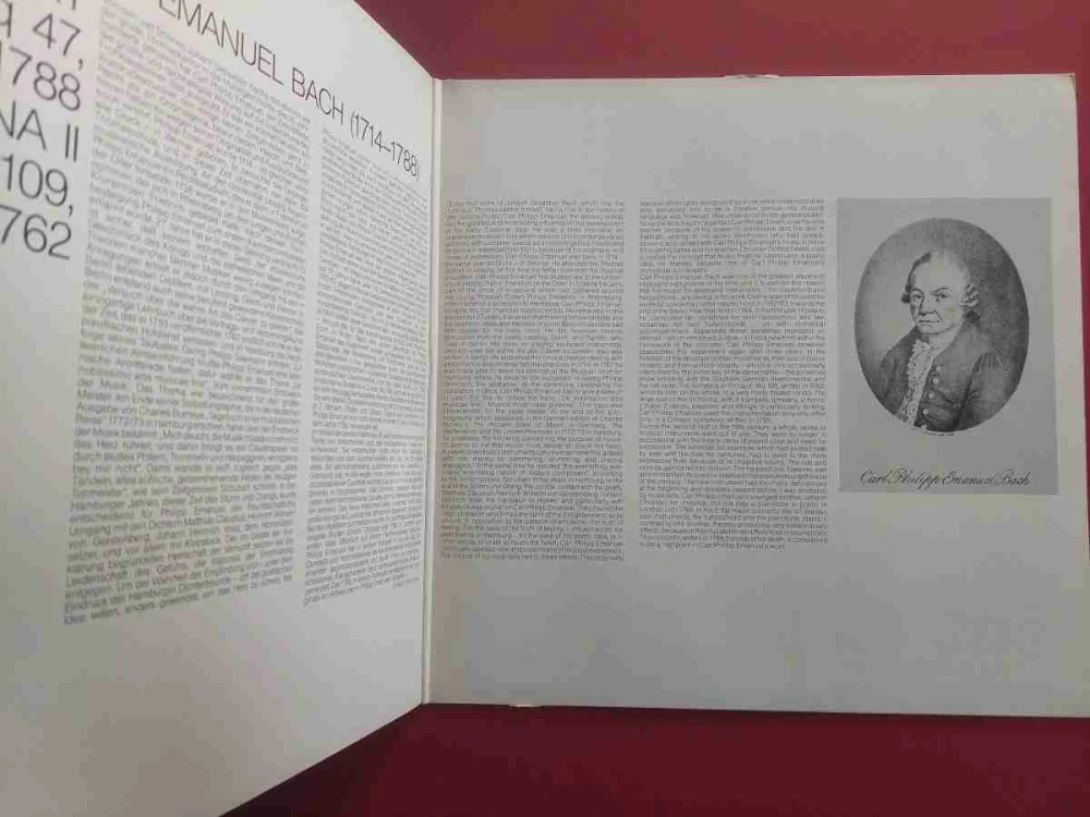 LP Carl Philip Emanuel Bach - Doppelkonzert E-dur Cembalo und Hammerflügel