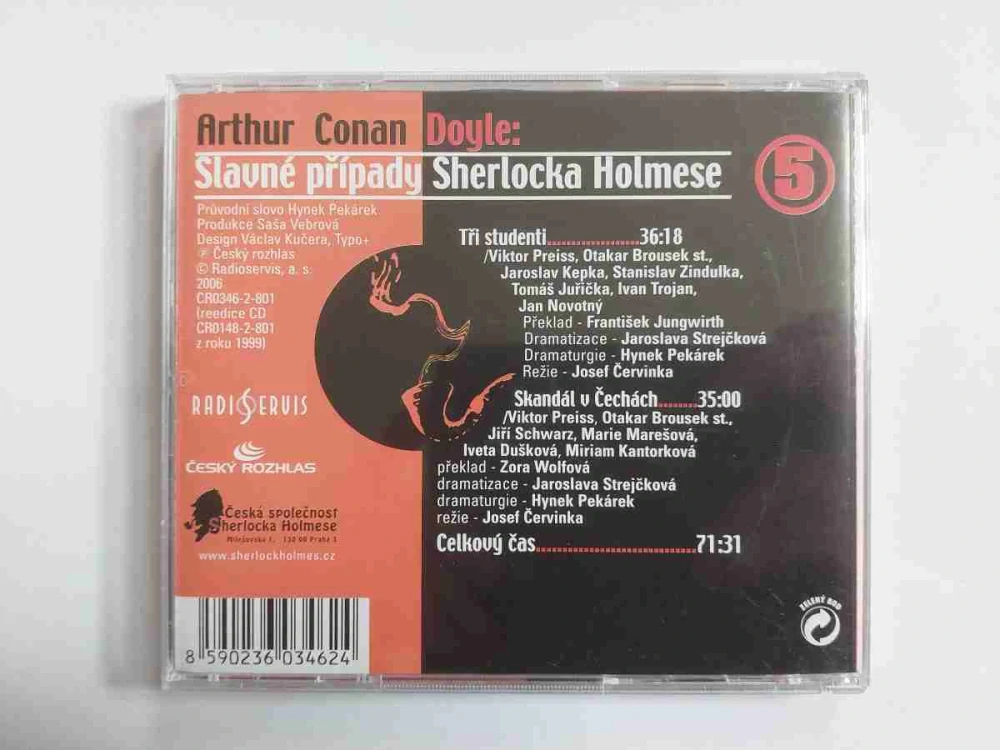CD Arthur Conan Doyle - Slavné případy Sherlocka Holmese 5