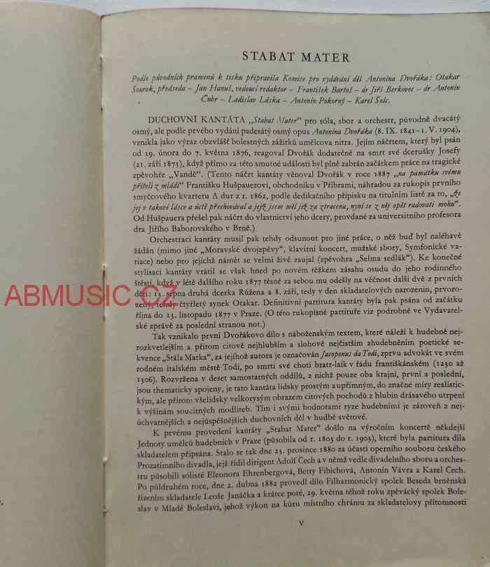 Dvořák Antonín - Stabat Mater