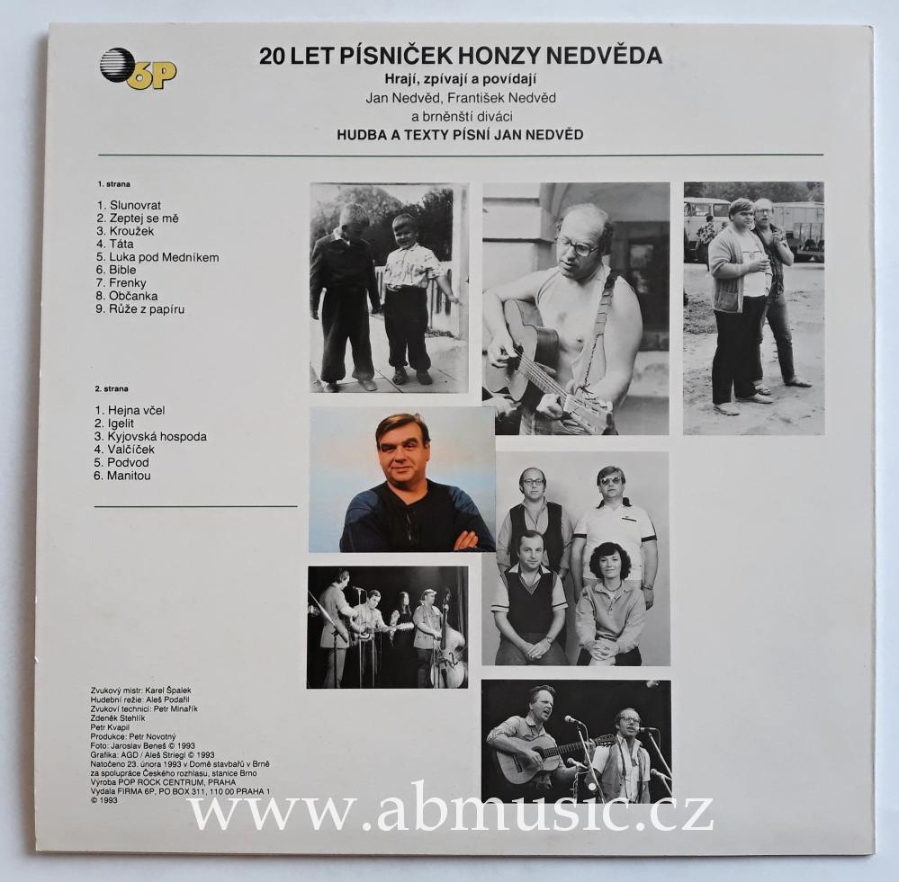 LP Jan Nedvěd - 20 let písniček Honzy Nedvěda vinyl