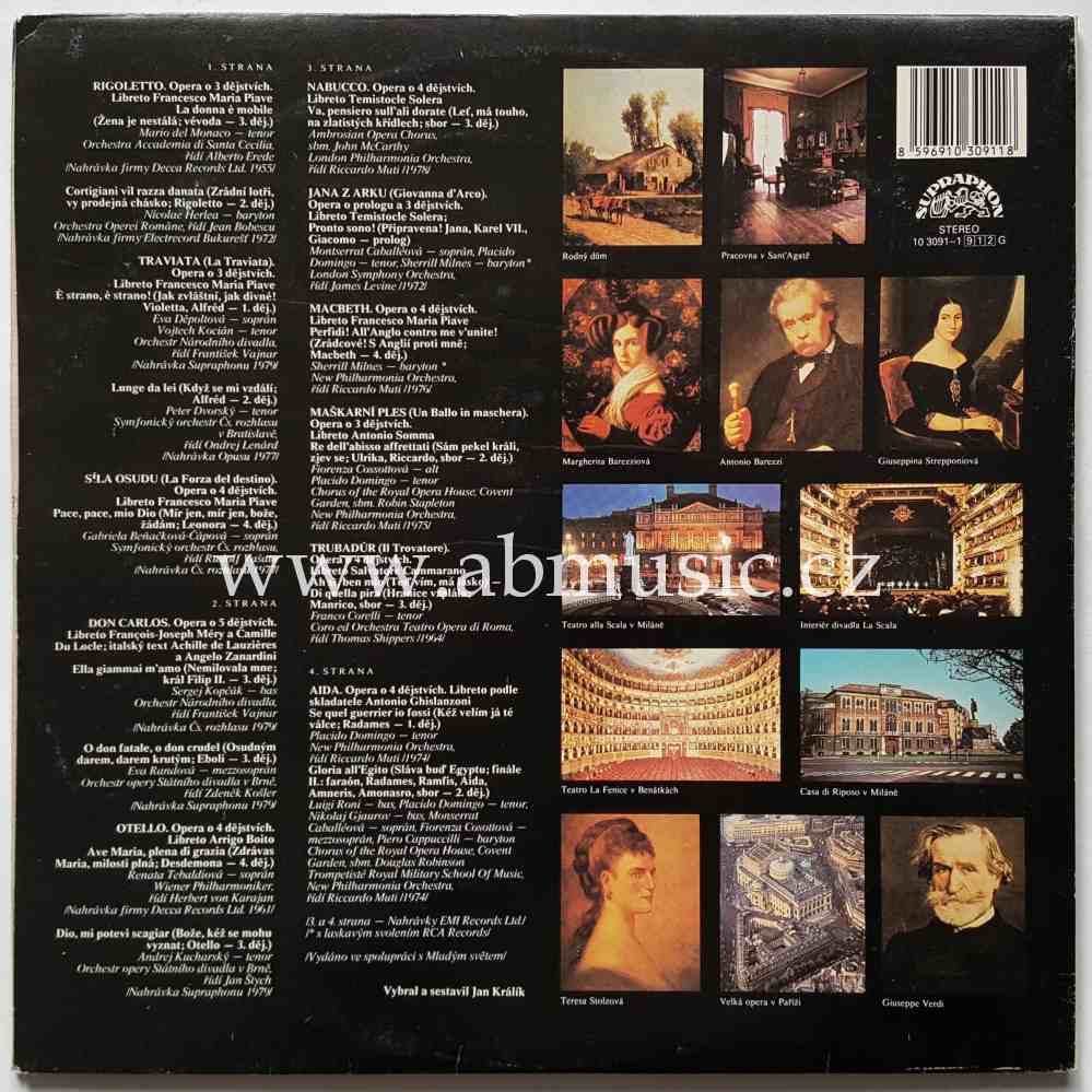 2 LP Geniové světové hudby Giuseppe Verdi