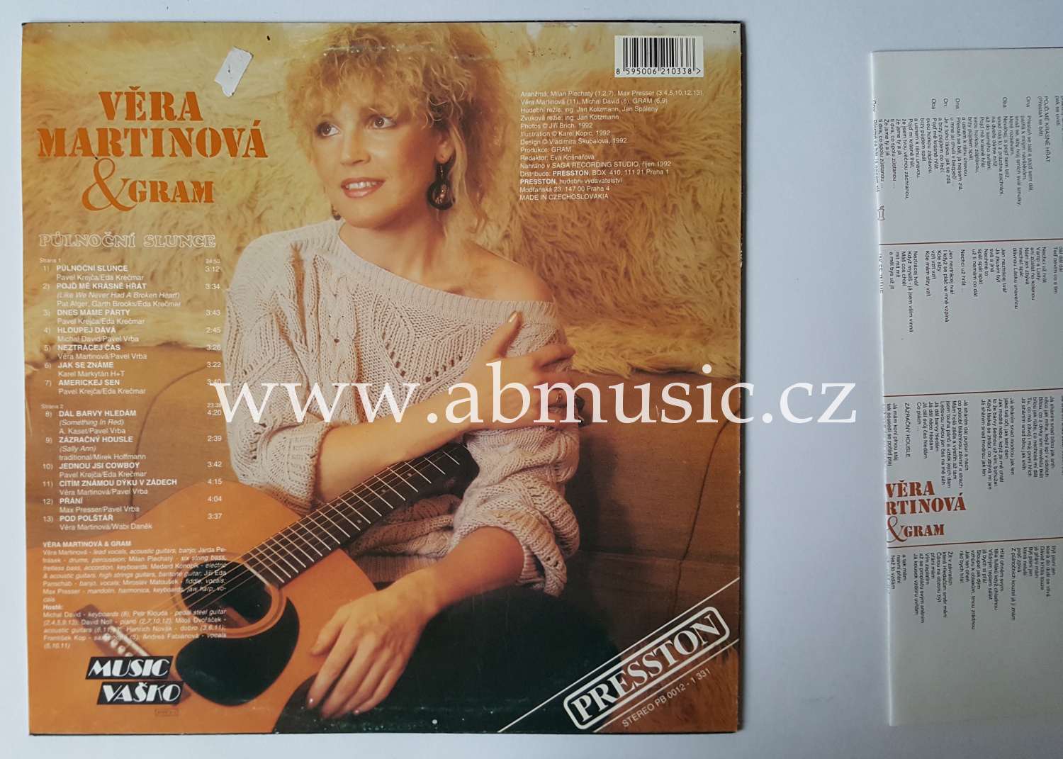 LP Věra Martinová & Gram - Půlnoční slunce + Plakát !