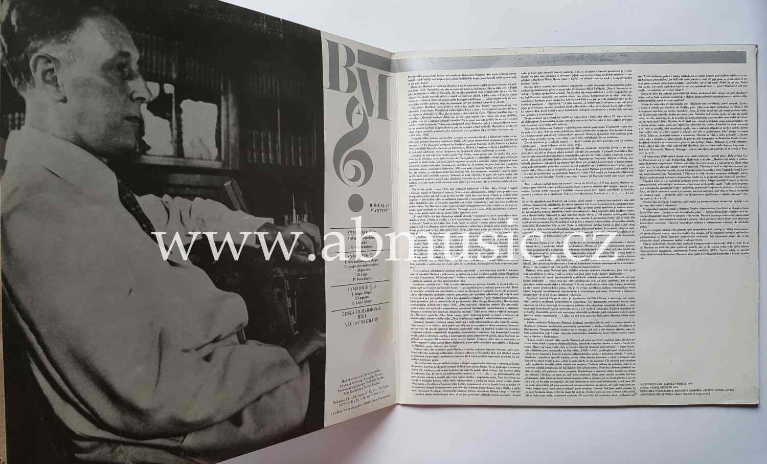 LP Bohuslav Martinů - Symfonie č. 3, 4, 5,  - Václav Neumann