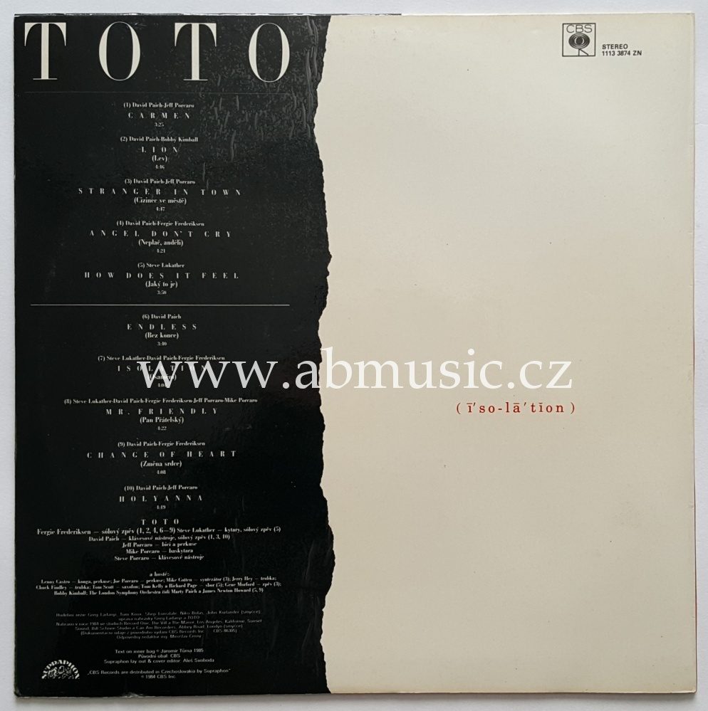 LP Toto - Isolation