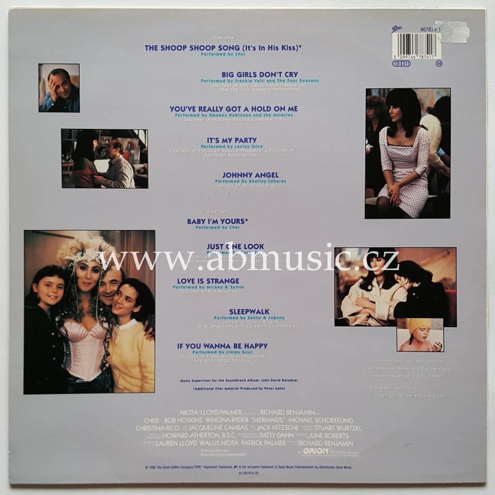LP CHER - MERMAIDS Music From The Original Soundtrack 1990