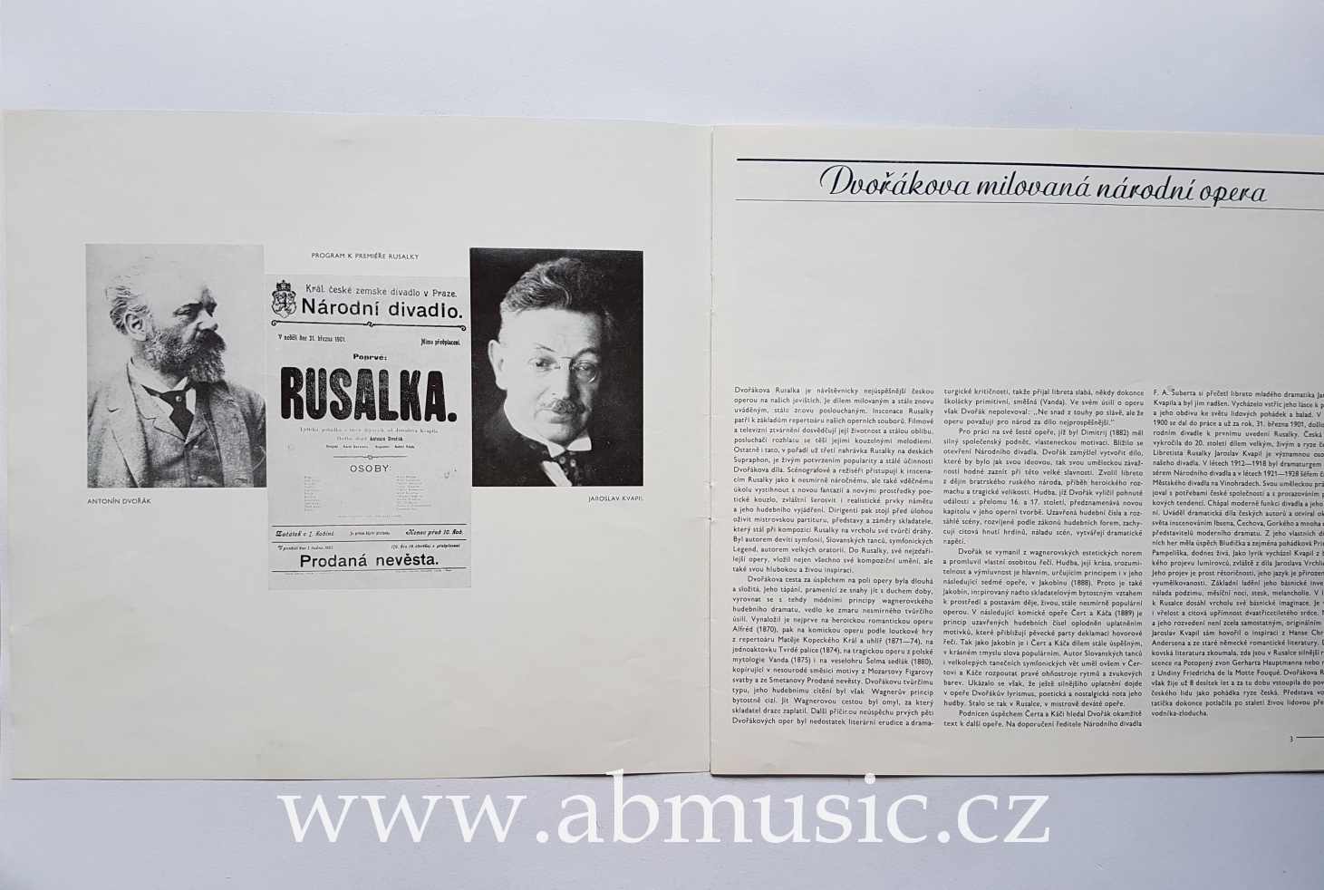 3 LP Antonín Dvořák - RUSALKA 