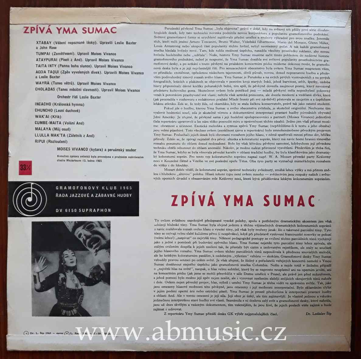 LP Yma Sumac - Zpívá Yma Sumac