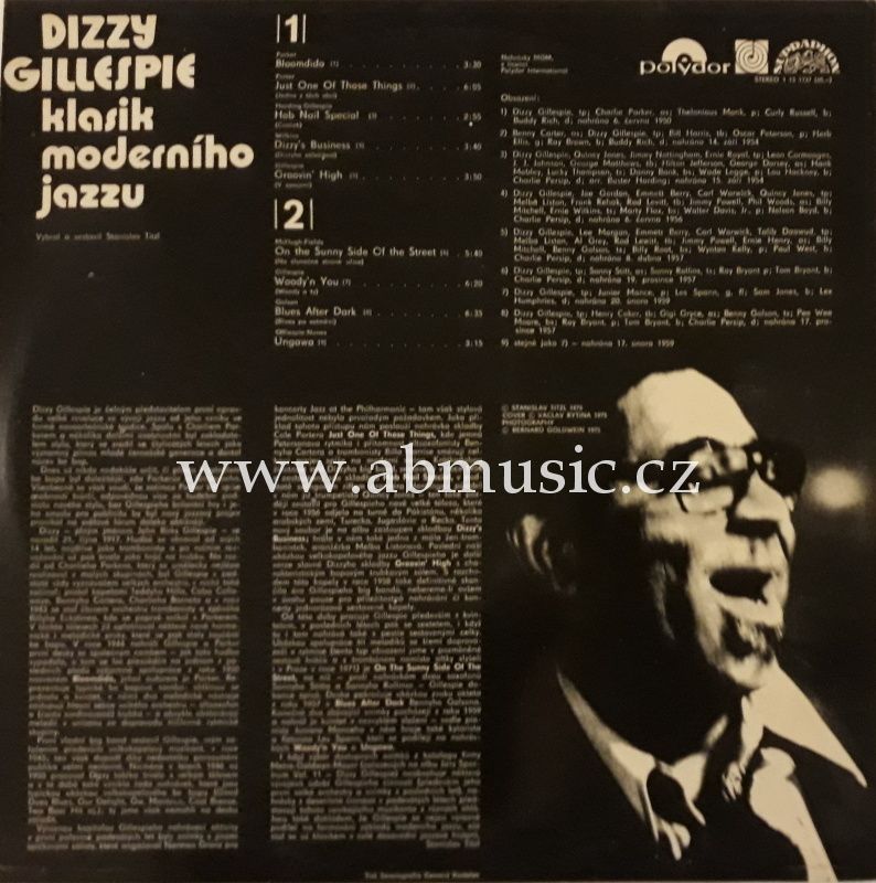LP Dizzy Gillespie Klasik moderního jazzu