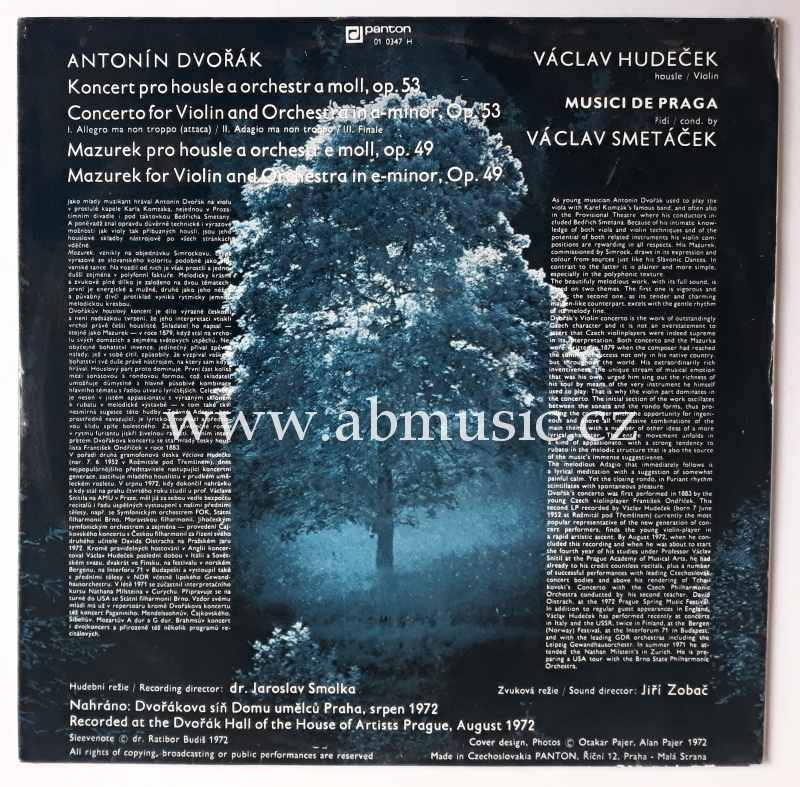 LP Václav Hudeček - Antonín Dvořák