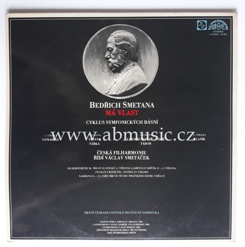 2 LP Bedřich Smetana - Má vlast 1982 - Václav Smetáček