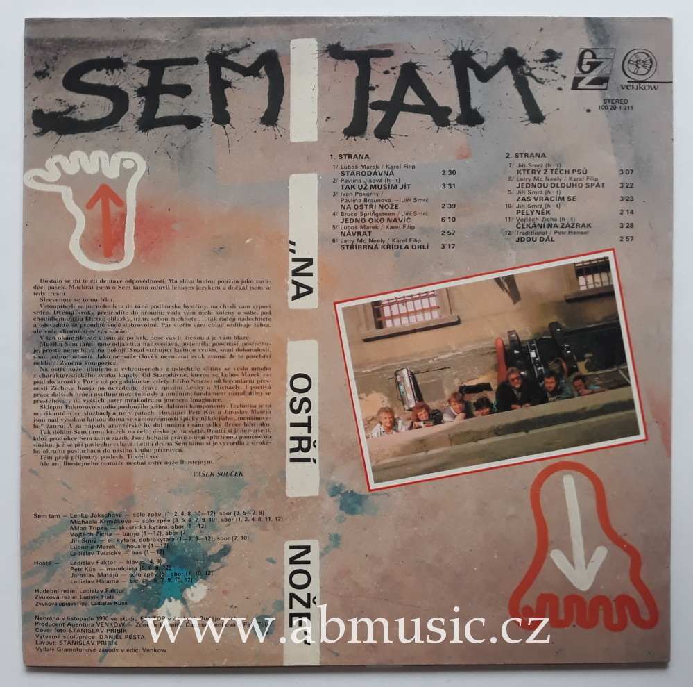 LP Sem Tam - Na ostří nože 1990 Venkow