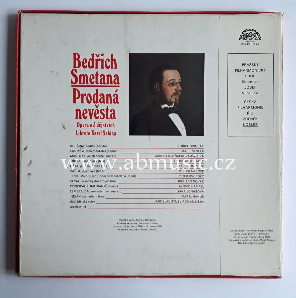 LP Bedřich Smetana - PRODANÁ NEVĚSTA 3LP BOX