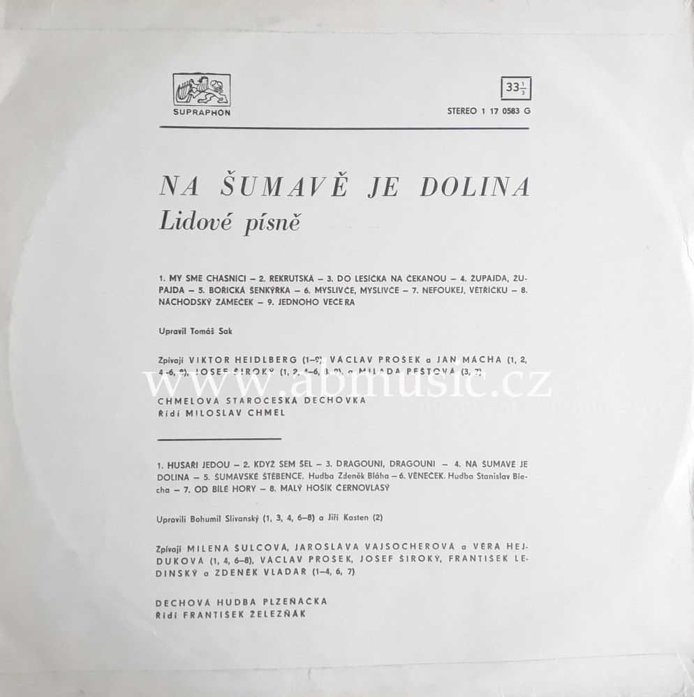 LP Plzeňačka - Na Šumavě je dolina 