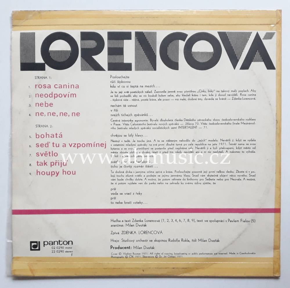 EP Zdenka Lorencová Vinyl
