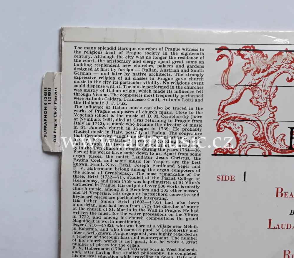 LP Musica Antiqua Bohemica - Old Prague Choir Masters