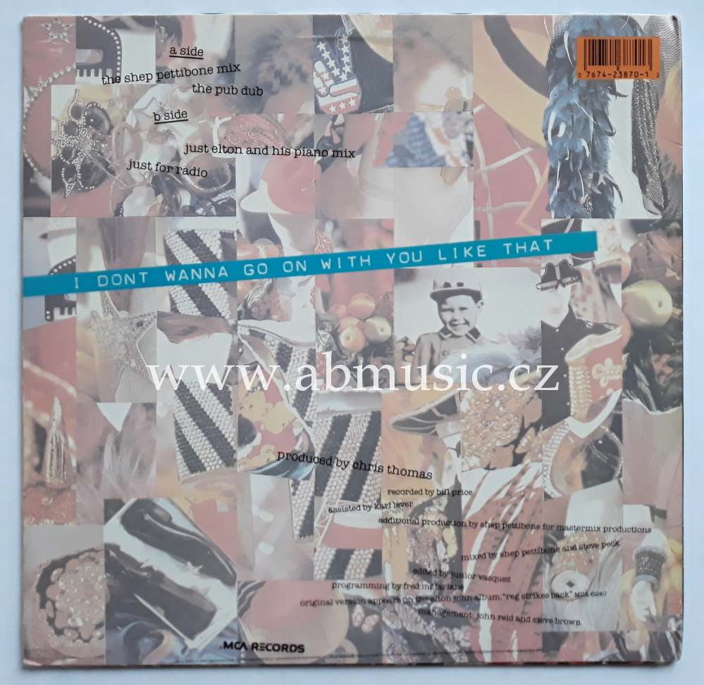 LP Elton John - I Don't Wanna Go On With You Like That - U.S.A. 12" EP vinyl