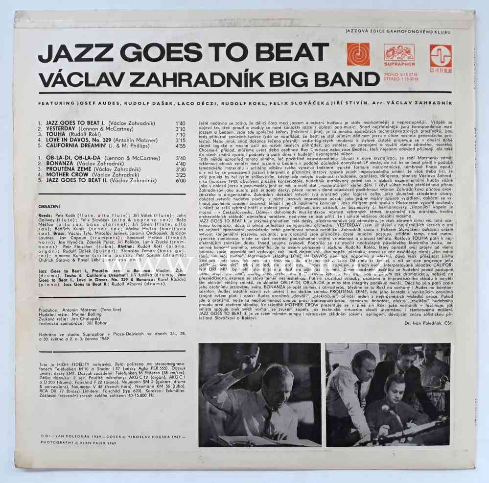 LP Jazz Goes To Beat - Václav Zahradník Big Band