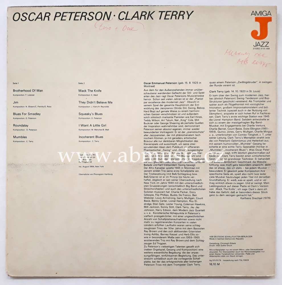 LP Oscar Peterson - Clark Terry
